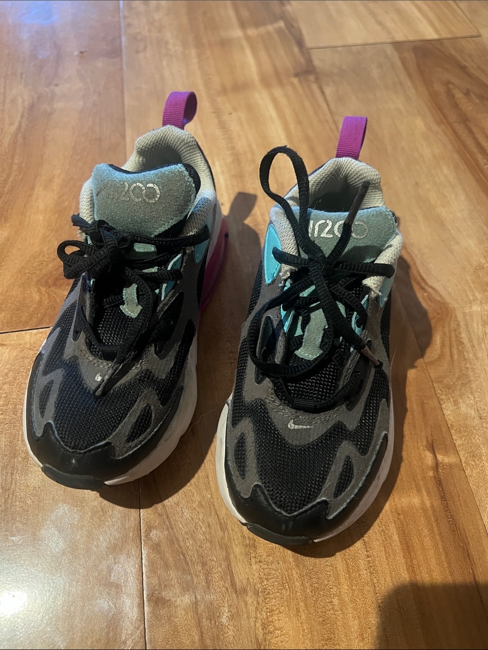 Nike Kids Sneakers in Black, Teal & Pink